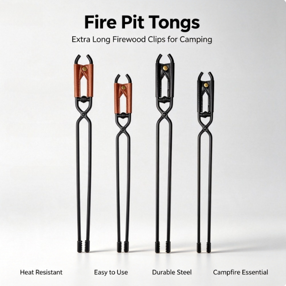Leatherwork Clamp - Fire-burning Clamp Picnic Bold Anti-scalding Carbon