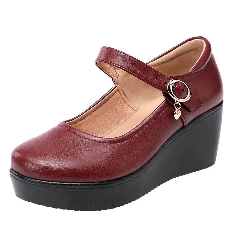 6cm Small Size 32-43 Vintage S - Leather Work Flats Women review and price