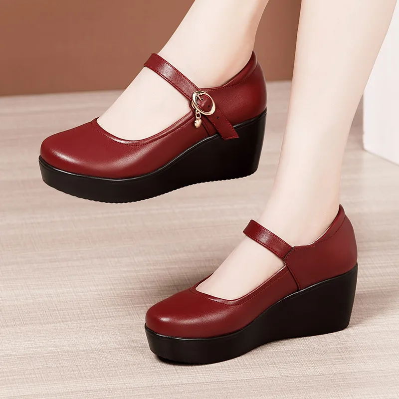 6cm Small Size 32-43 Vintage S - Leather Work Flats Women review and price