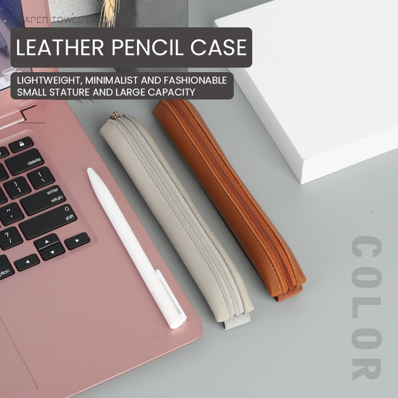 Pu Leather Pen Holder Zippered - Leather Work Notebook review and price