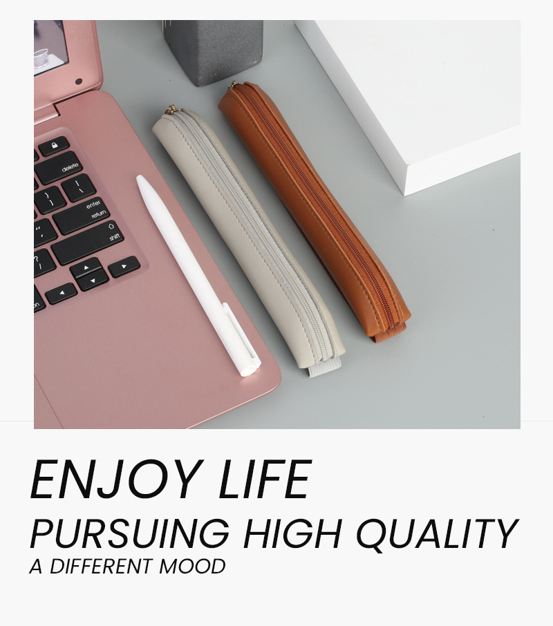 Pu Leather Pen Holder Zippered - Leather Work Notebook review and price