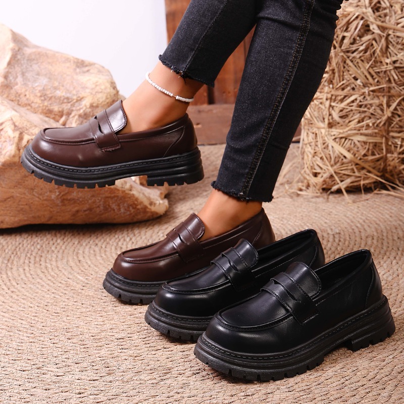 Women's Brown Leather Loafers  - Leather Work Flats Women review and price