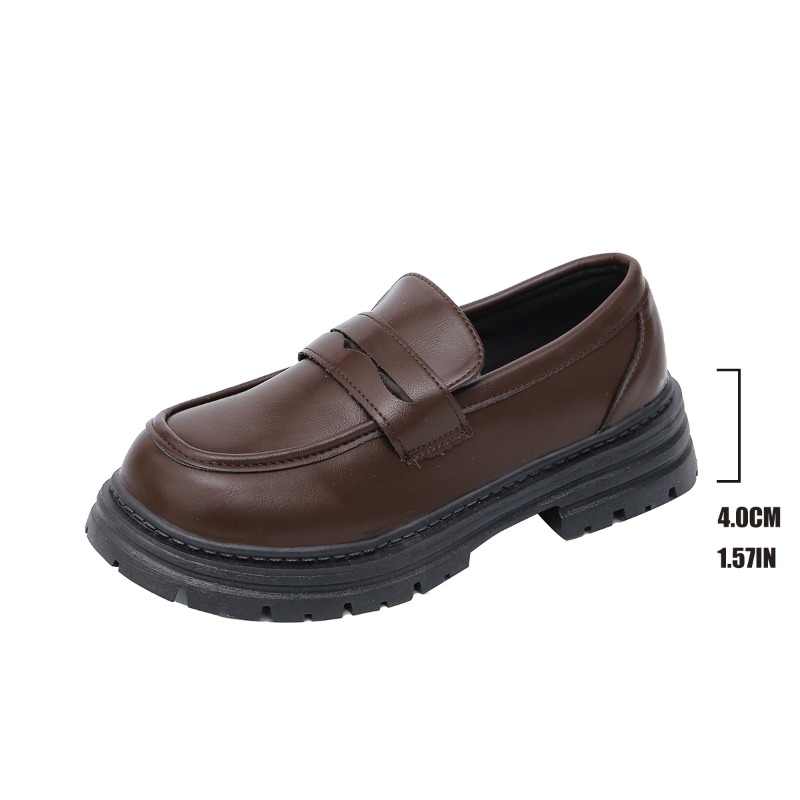 Women's Brown Leather Loafers  - Leather Work Flats Women review and price