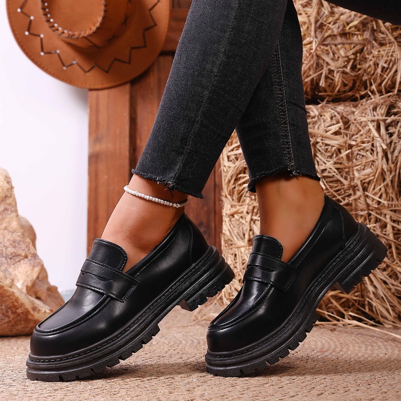 Women's Brown Leather Loafers  - Leather Work Flats Women review and price