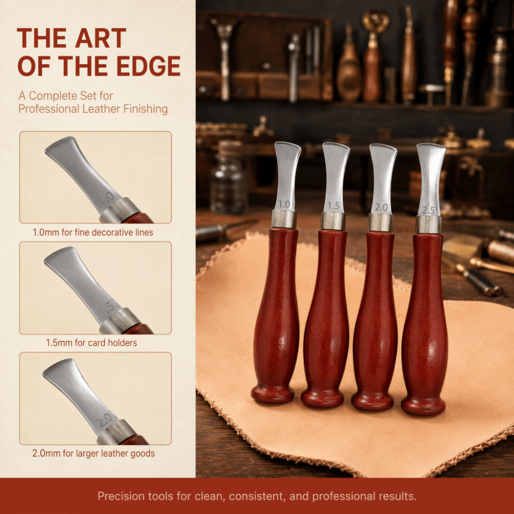 4pcs Precision Beveler Leather - Leatherwork Edge Beveler review and price