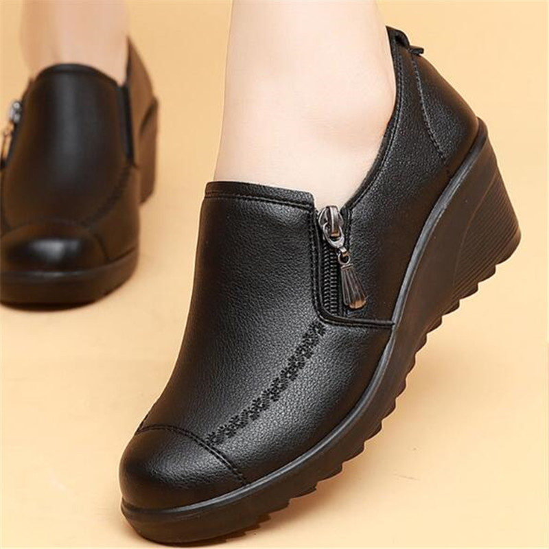 New Spring Women's Shoes Fashi - Leather Work Flats Women review and price