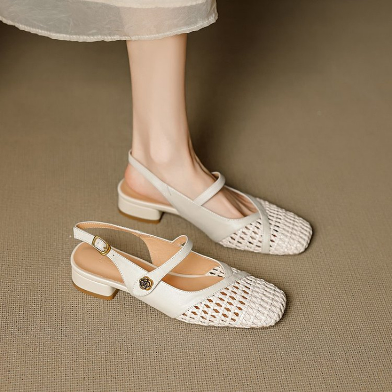 Women's Closed Toe Sandals Wov - Leather Work Flats Women review and price