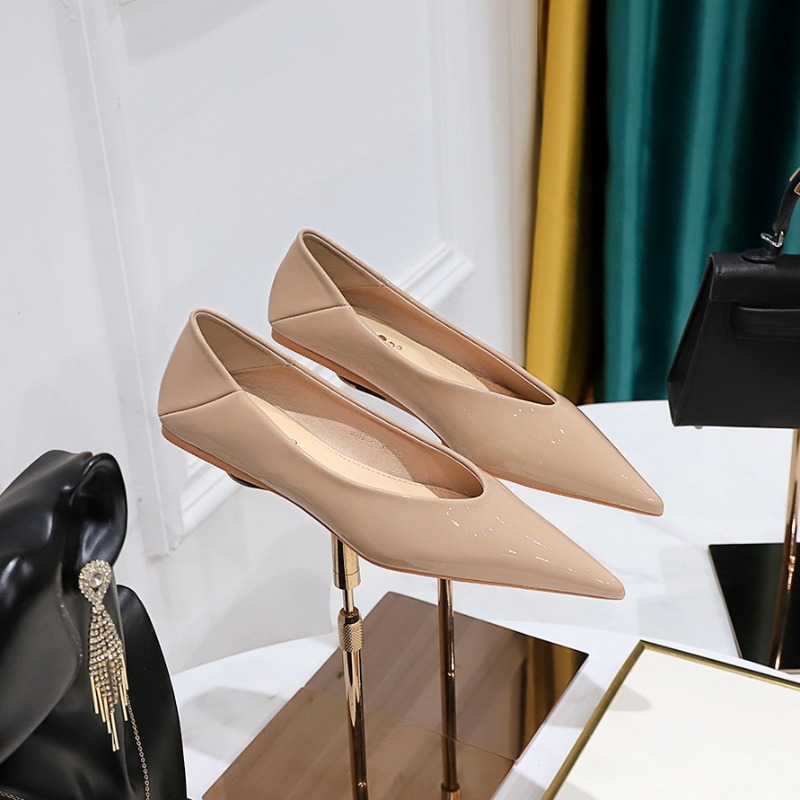 Fashion Women 1cm Low Heels Wo - Leather Work Flats Women review and price
