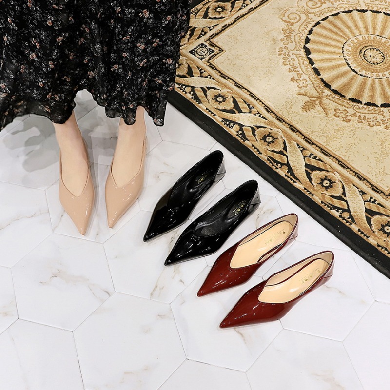 Fashion Women 1cm Low Heels Wo - Leather Work Flats Women review and price
