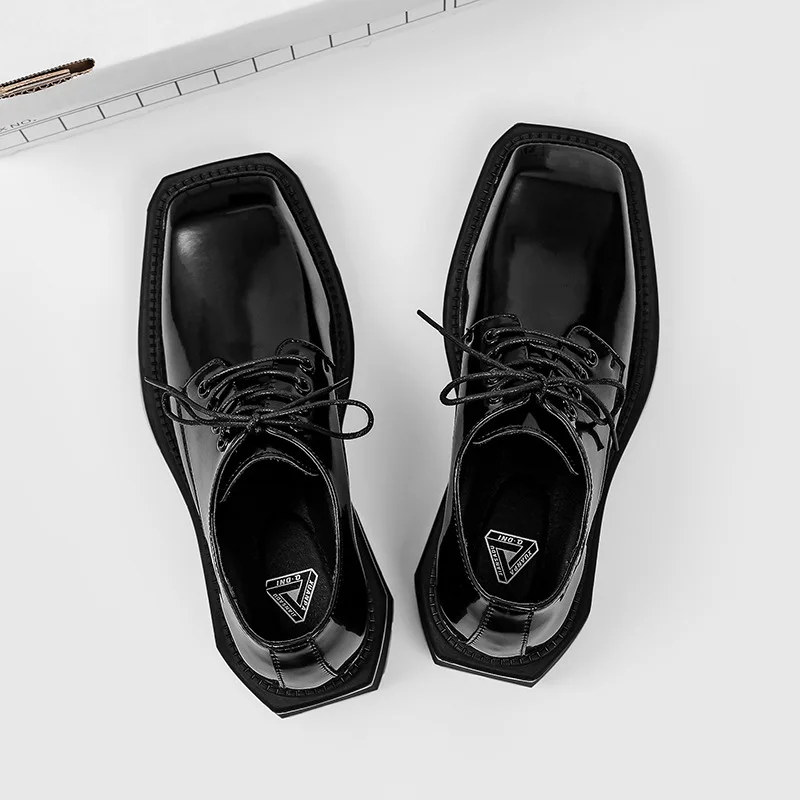 Men's Shoes New Square Head Le - Leather Work Dress review and price
