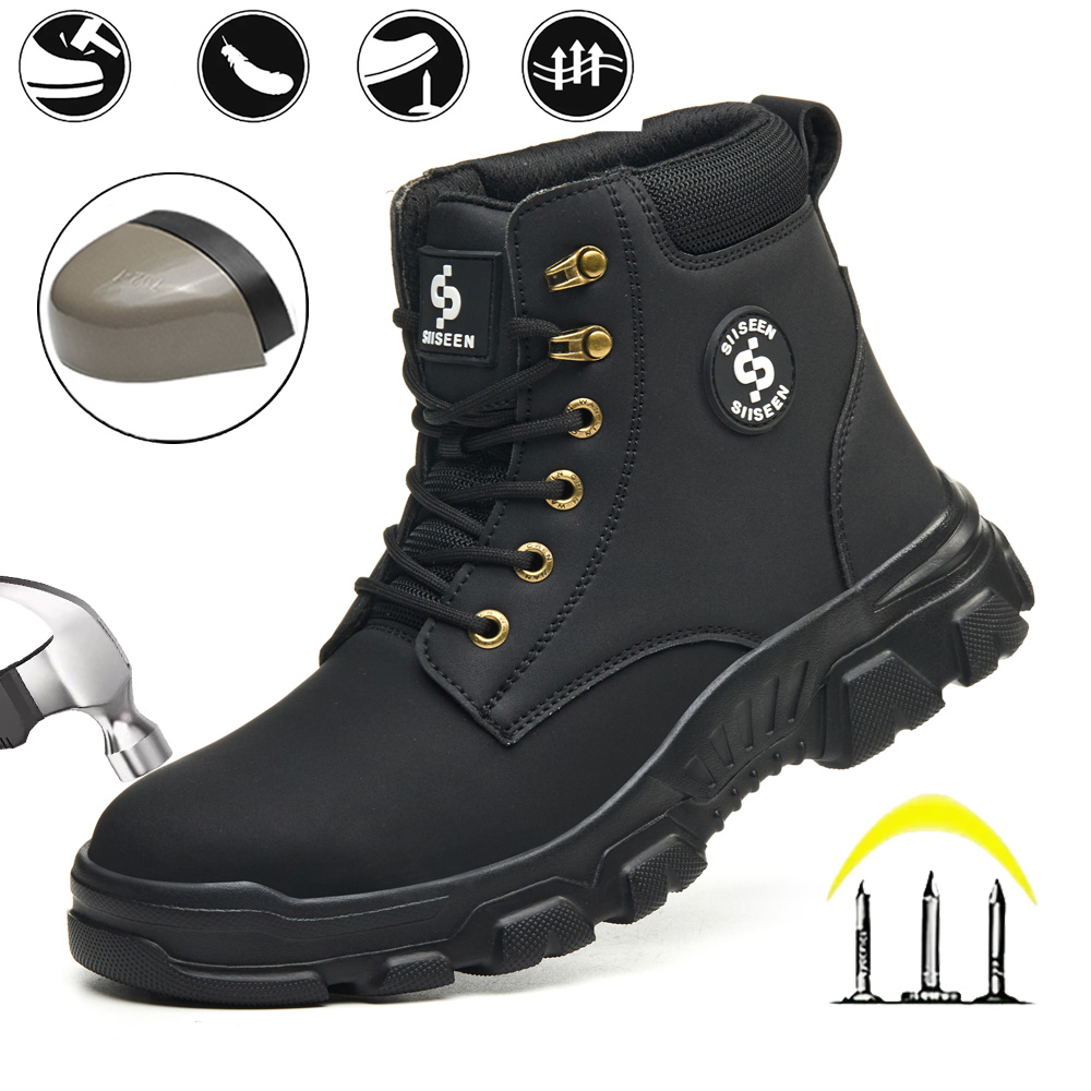 Men's Safety Shoes Anti-impact - Leather Work Factory review and price