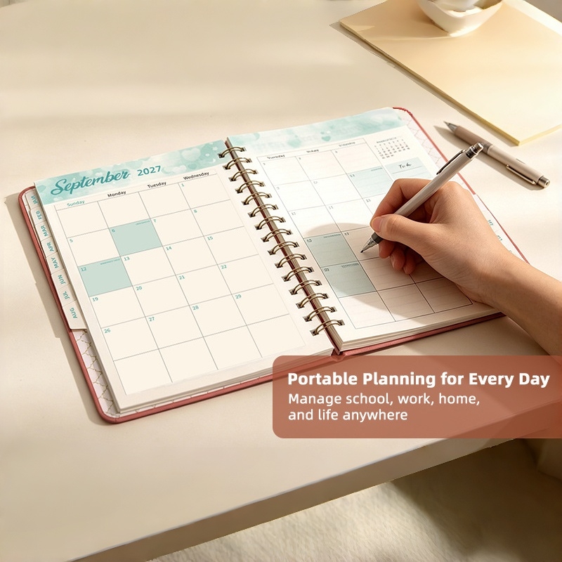 A5 PU Leather 2027 Weekly Mont - Leather Work Notebook review and price