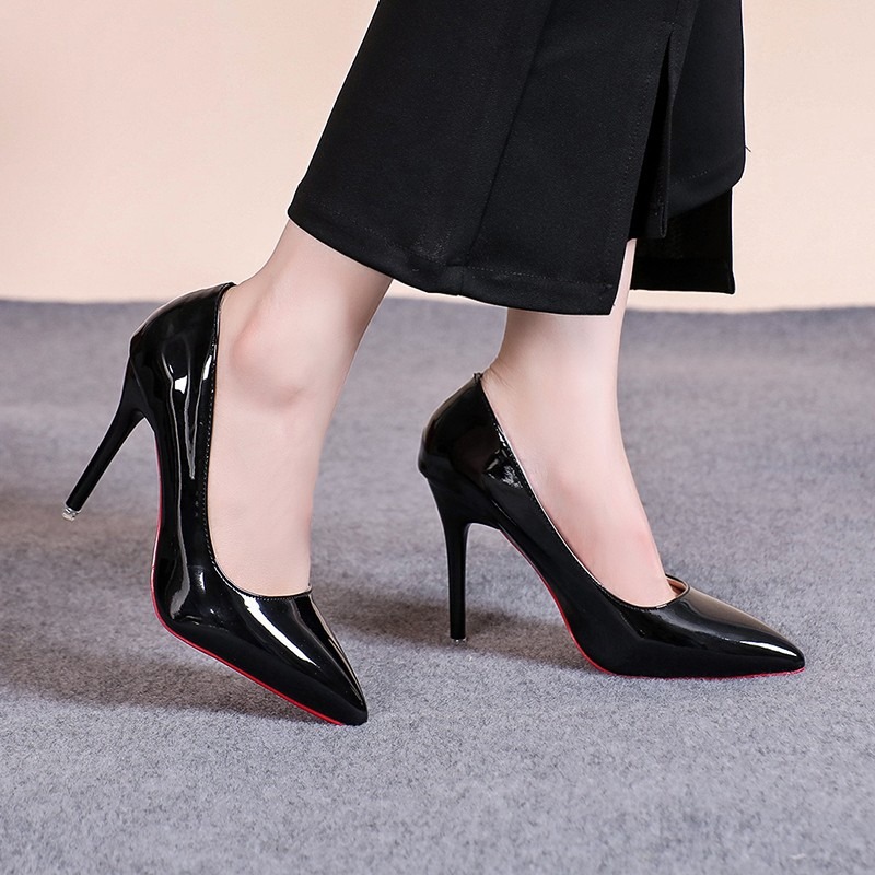 Sexy Pointed Toe Patent Leathe - Leather Work Dress review and price
