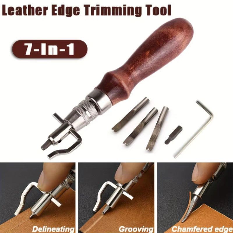 7 In 1 Leather GrooverTool,Pro - Leatherwork Edge Beveler review and price