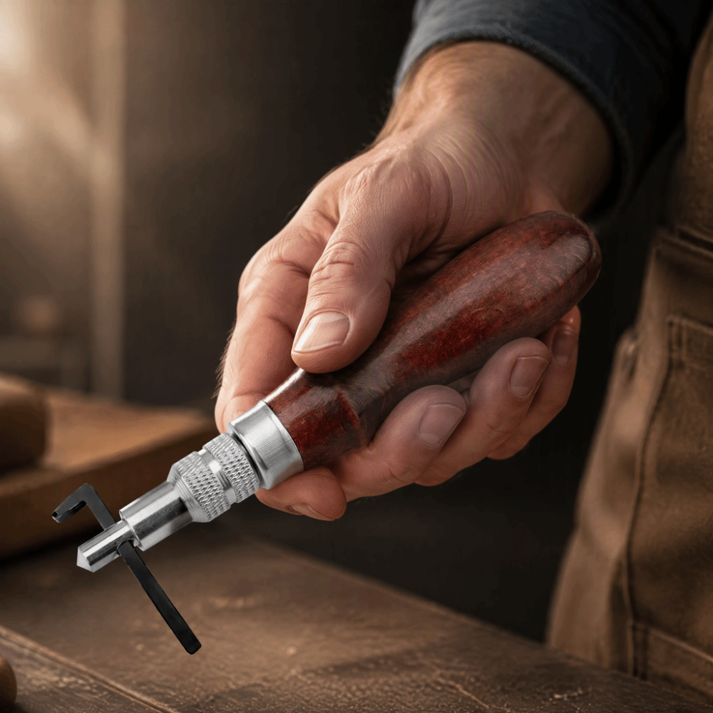 Adjustable Depth Leather Groov - Groover Stitching Tool review and price