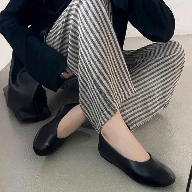 2026 Spring New Women's Burgun - Leather Work Flats Women review and price