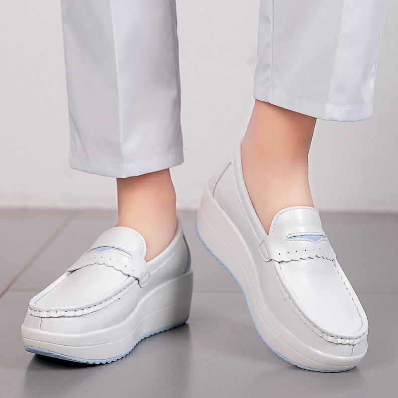 STRONGSHEN Women Platform Wedg - Leather Work Flats Women review and price