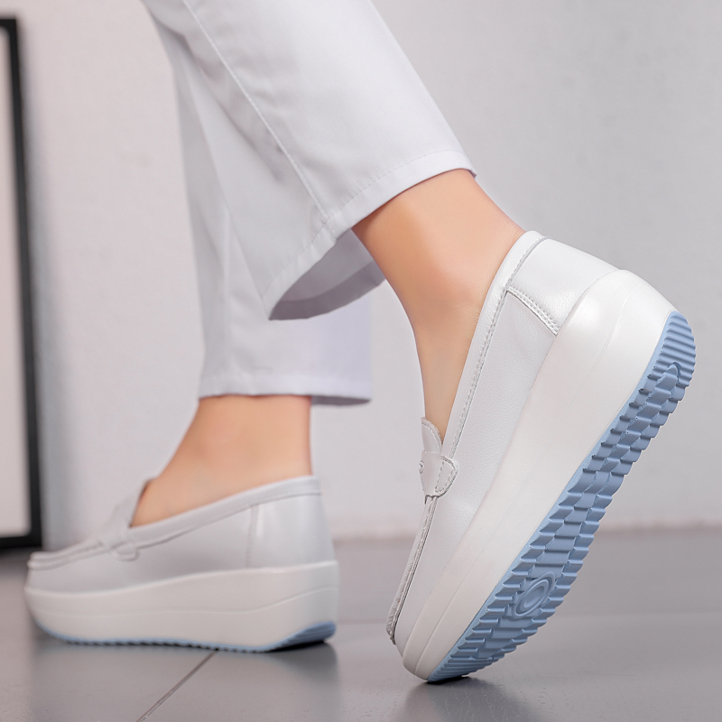STRONGSHEN Women Platform Wedg - Leather Work Flats Women review and price