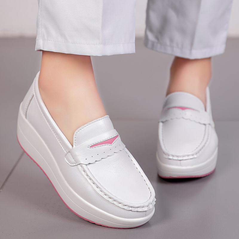 STRONGSHEN Women Platform Wedg - Leather Work Flats Women review and price