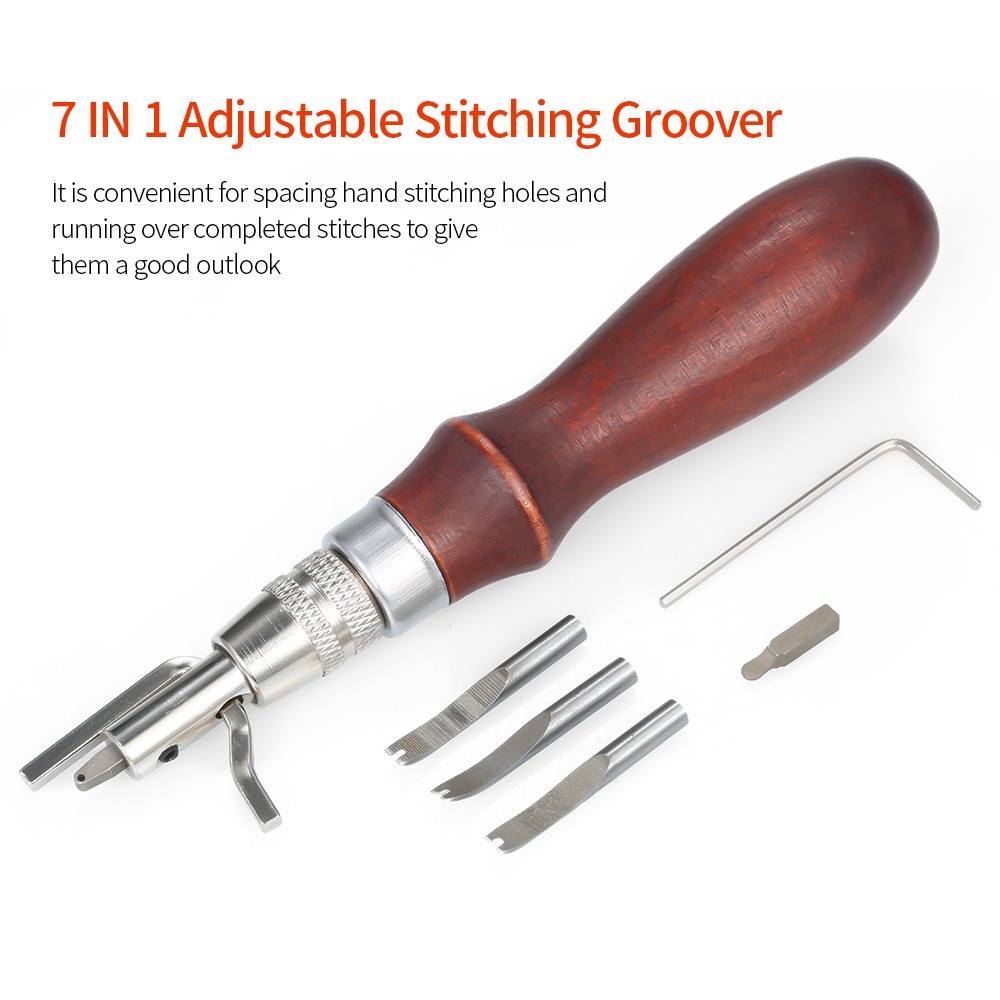 Adjustable Leather Stitching G - Groover Stitching Tool review and price
