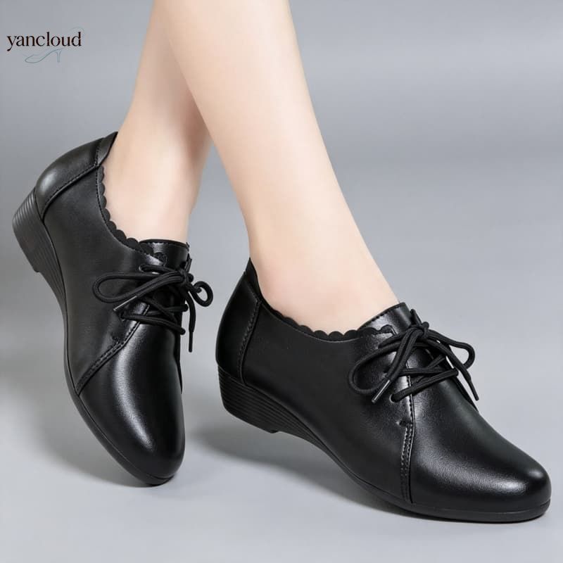 Plus Size 35-43 All Match Comf - Leather Work Flats Women review and price