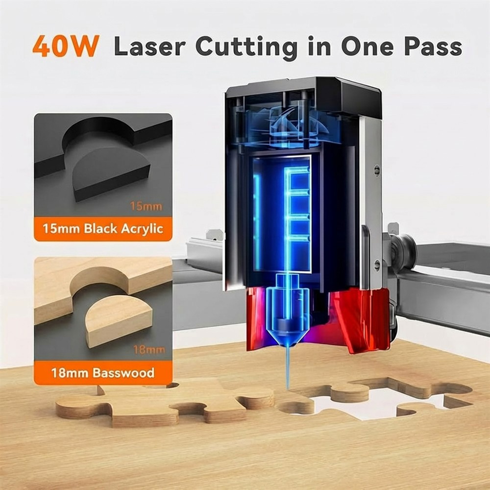 TOOCAA L2 40W AI Desktop Laser - Leatherwork Classes review and price
