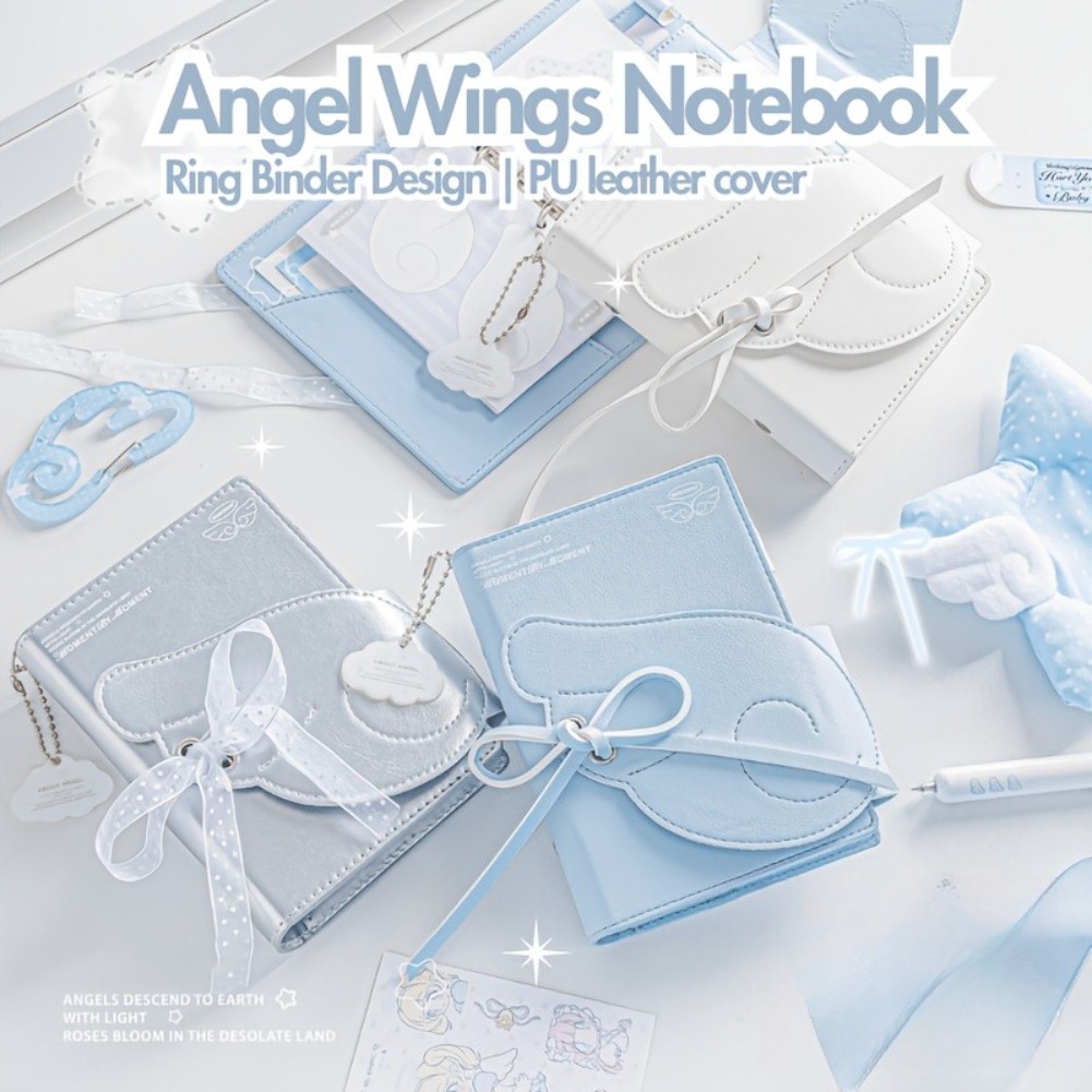 Kawaii Angel Wings Notebook A7 - Leather Work Notebook review and price