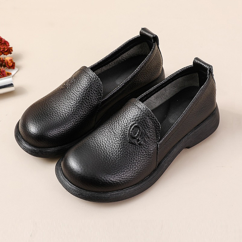 2025 Genuine Leather Loafers W - Leather Work Flats Women review and price